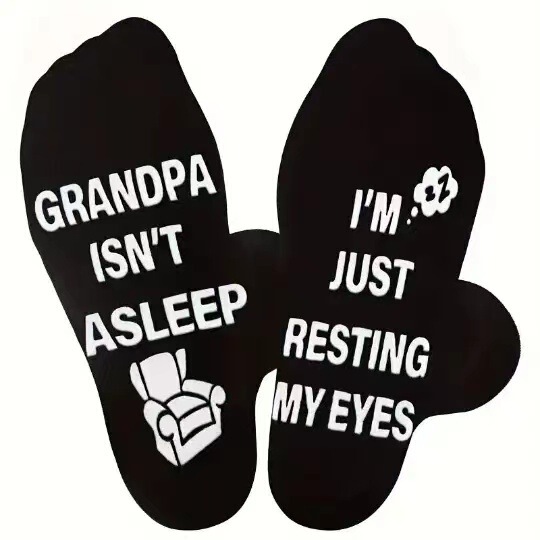 Holiday socks birthday Christmas gift grandpa DAD dad rest creative European and American cross-border cotton socks floor socks