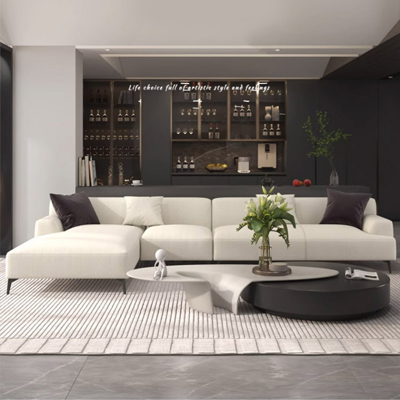 De alta calidad de color beige blanco gris cinturón blanco imperial concubina asiento sofá tela encantador viento tofu bloque cuadrado sala de estar sofá de madera maciza