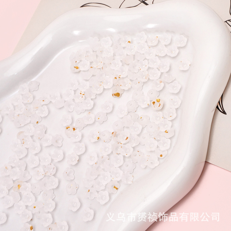 アクリルフラワービーズスペーサービーズゴールドビーズ手作り diy ネックレスブレスレットイヤリングジュエリー材料アクセサリー|undefined