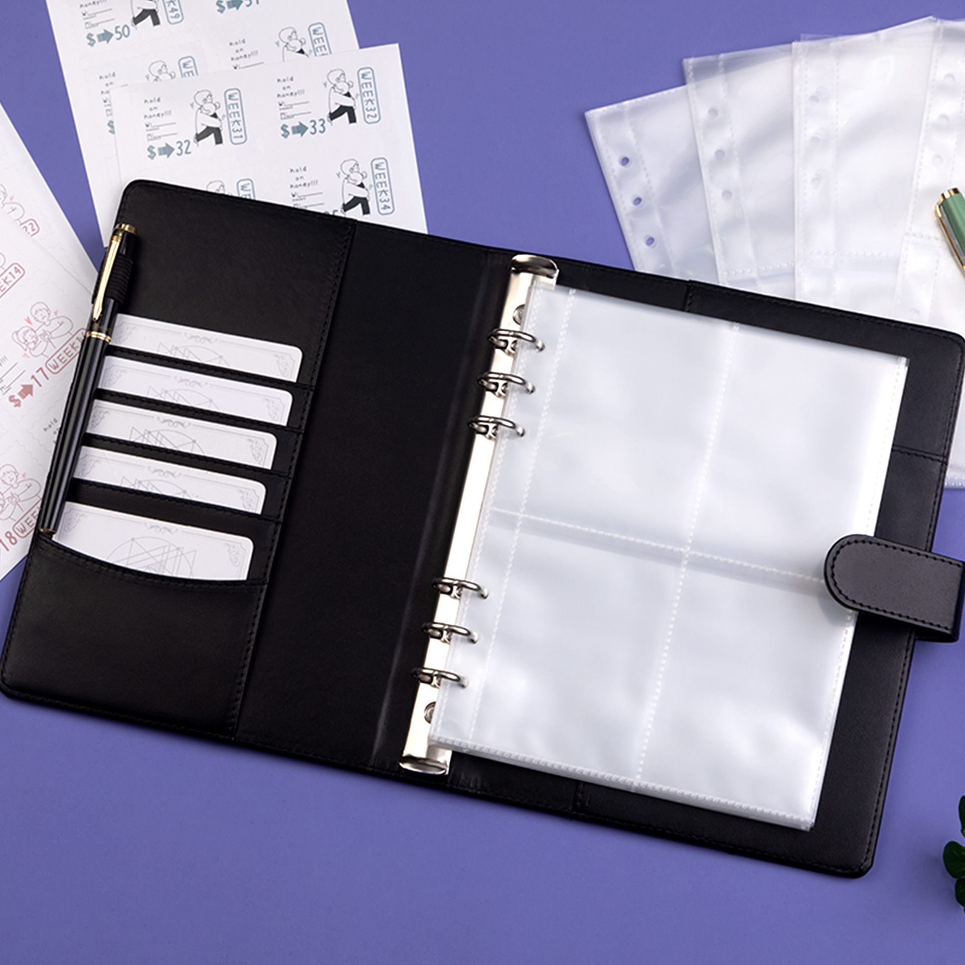 52 WeekSavingsChallenge 52 semanas dinero ahorro libro desafío caja envolvente ahorro carpeta