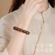 Gold Silk Sandalwood Bracelet Men's Natural Sandalwood Buddha Beads Bracelet Cultural Play Sandalwood Bracelet Gold Silk Nanmu Bracelet Plate Play