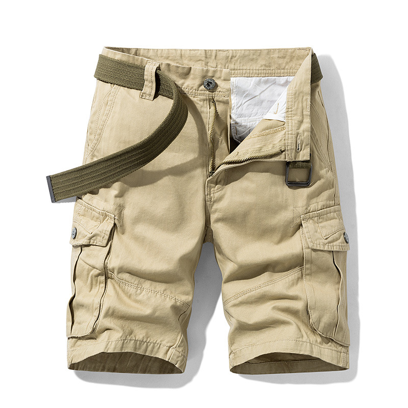 Mens Military Cargo Shorts Summer shorts, fashion brand, men's casual capris, multi pocket workwear pants, youth straight leg pants_voghion.com