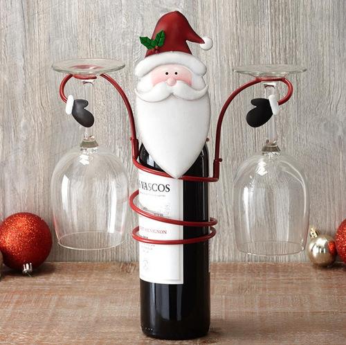 Cross-border new product Christmas wine bottle holder Holiday wine bottle glass bottle rack