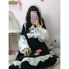 新款洛丽塔裙子连衣裙夏学生宽松日系少女萝莉装春可爱软妹日常萌