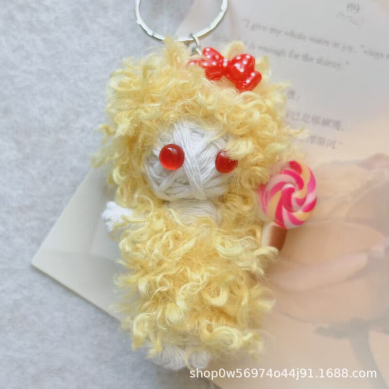 Halloween Voodoo Doll Handmade Thread-Wrapped Mummy Doll Exam Blessing Meaningful Gift Decoration Bag Pendant Halloween Voodoo Doll Handmade Thread-Wrapped Mummy Doll Exam Blessing Meaningful Gift Decoration Bag Pendant