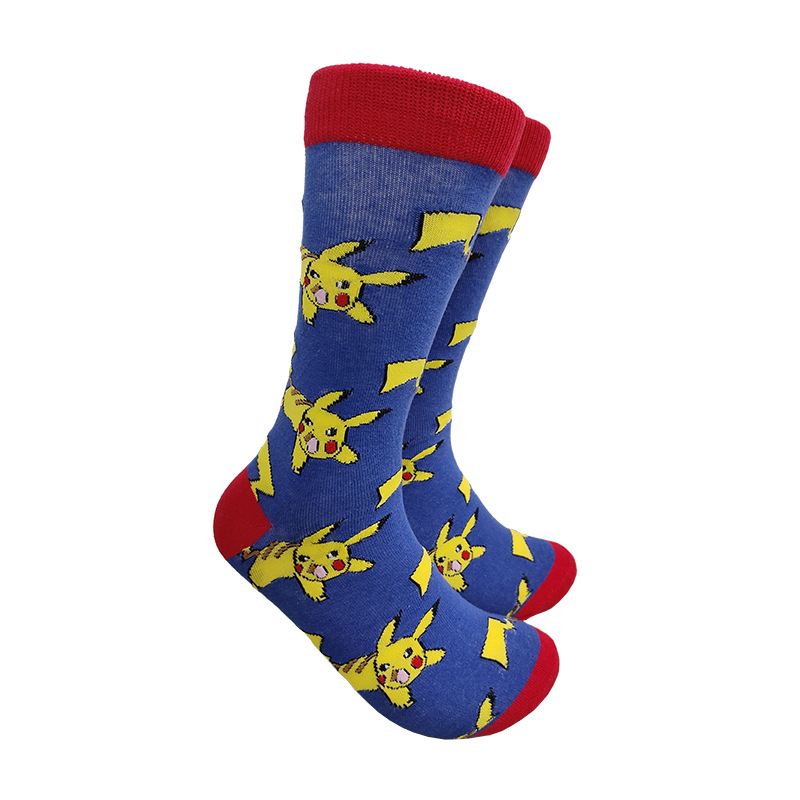 Calcetines de moda de dibujos animados de suministro de punto transfronterizo su Yu esponja bebé película hombres y mujeres calcetines de media pantorrilla