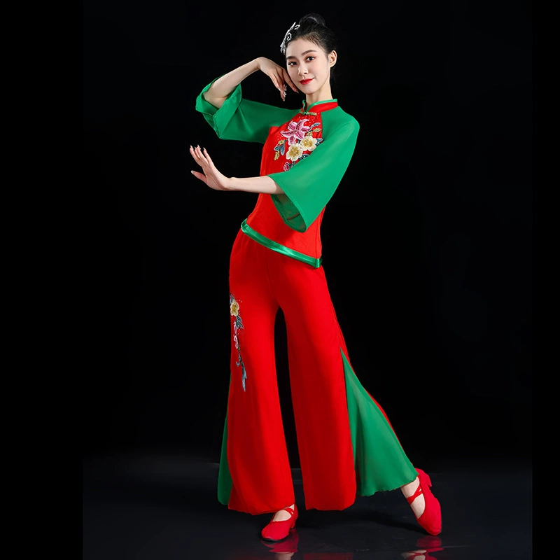 Новый эластический северо-восточный костюм Yangge для классического танца костюм для фанатского танца