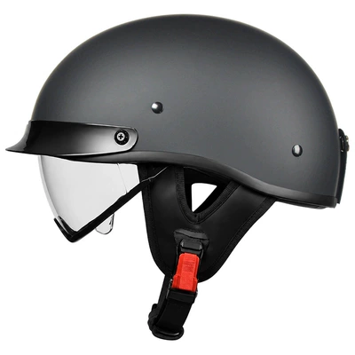 Motorcycle Safety Supplies – Safety Helmet Summer - matt-black-transparent-mirror-m55-56-head-circumference