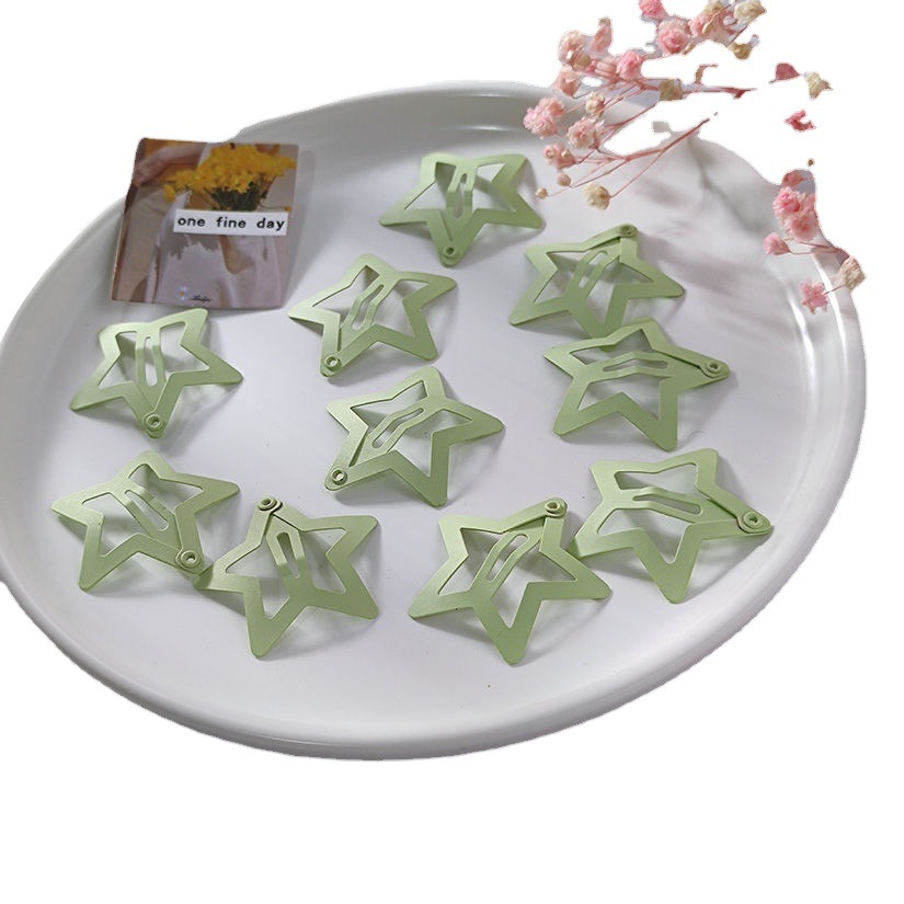 Al por mayor horquilla para niños de estilo coreano estrella de cinco puntas horquilla accesorios para el cabello clip BB esmerilado con pelo roto niñas estudiantes de secundaria