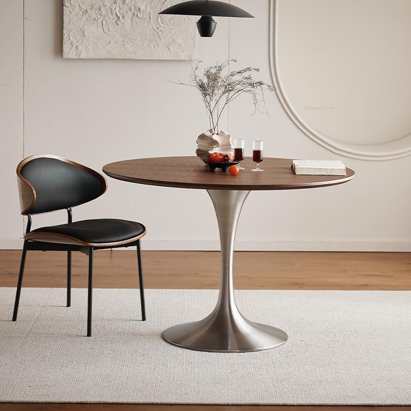 Solid Wood Round Table, Antique French Style, Retro Ash Wood, High-End Negotiation Table, Small Apartment Home Dining Table, Round Dining Table