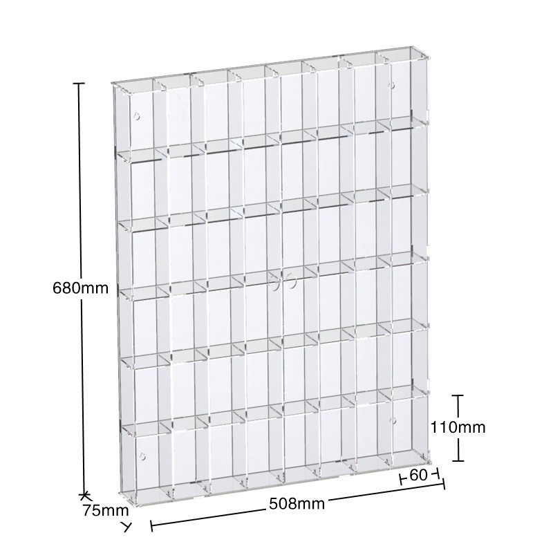 透明盲盒展示架分格挂墙手办展示架模型摆件亚克力收纳展示盒