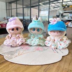 【Only Clothes】First and Second Generation LABUBU Plush Doll Clothes Keychain Sitting Party Set with LABUBU Cap