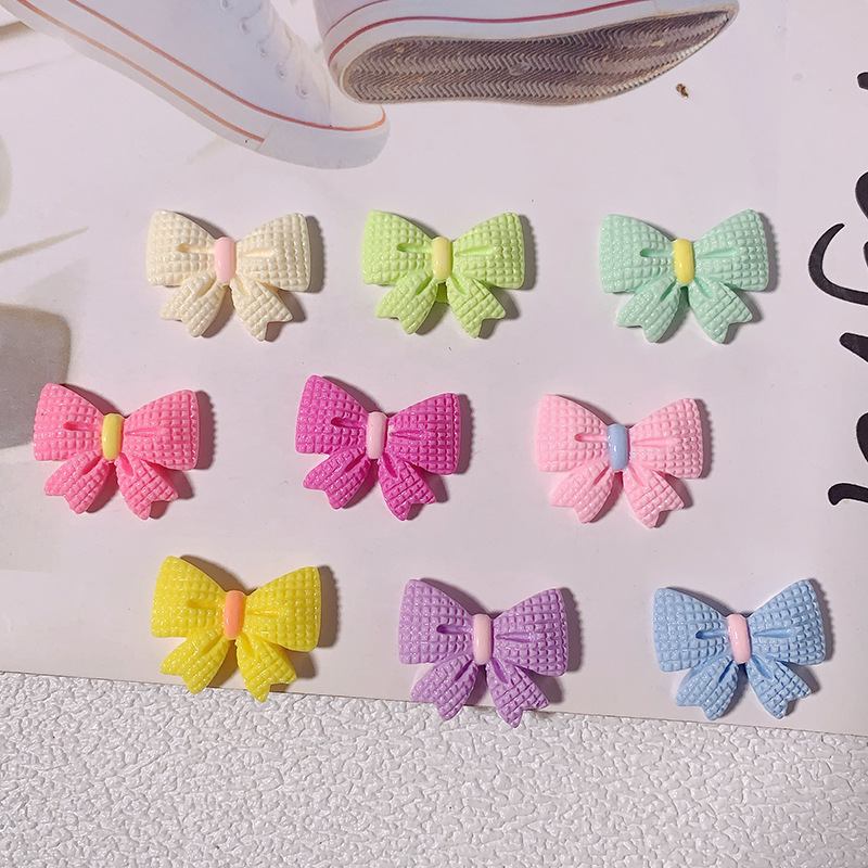Accesorios de resina DIY de lazo de color ondulado transfronterizo accesorios de crema para el cabello, horquillas para el cabello, agujeros para los botones de los zapatos, materiales de pegado para la copa