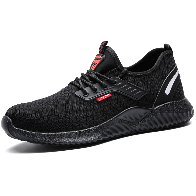 飞织轻便劳保鞋防砸防刺穿时尚耐磨安全鞋 休闲舒适防护鞋批发