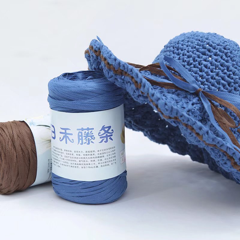 日禾藤条线钩针勾夏季遮阳凉帽子毛线手工diy编织材料包厂家批发