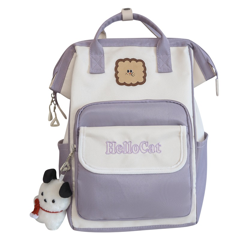 Kids Backpacks Women's Ins Trend Japanese Harajuku Style Personality Contrast Color Student Backpack Casual Simple Small Backpack_voghion.com