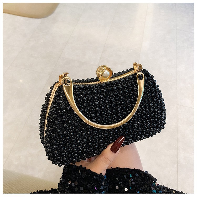 Bolsa de cena de lujo ligera transfronteriza, vestido de fiesta, bolsa de mano de perla, temperamento de celebridad, bolsa de cena de alto nivel
