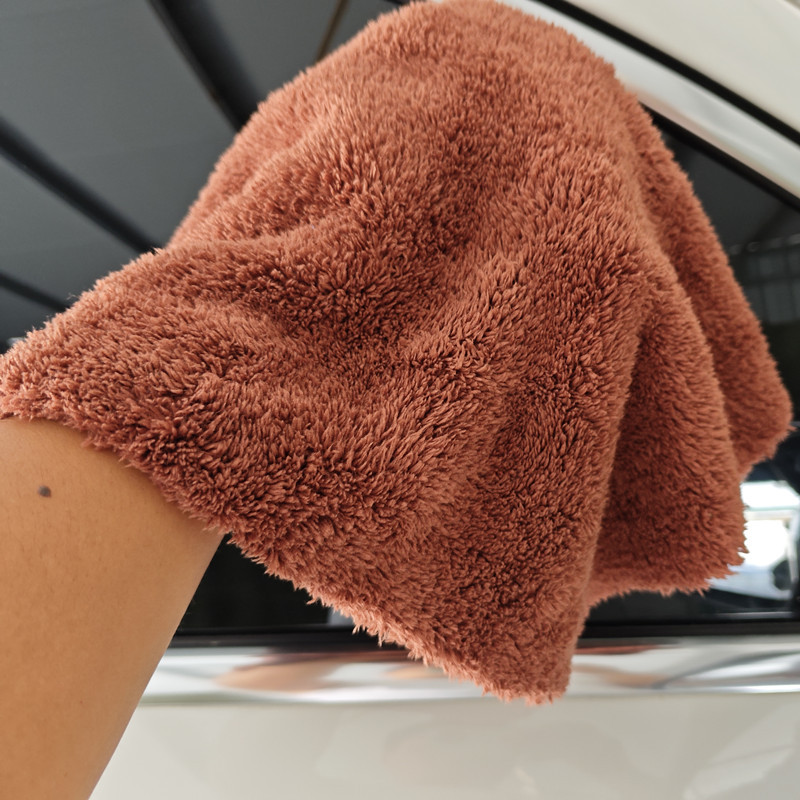 550g / metro cuadrado toalla de lavado de automóviles gruesa de lana larga toalla de limpieza de lana de coral densa toalla absorbente de automóviles