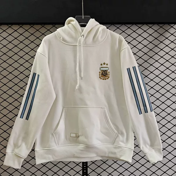 Argentina 2026 Home Sweatshirt Men's Sports Casual Pure Cotton Pullover Thickened Jacket Hooded Autumn and Winter Top
