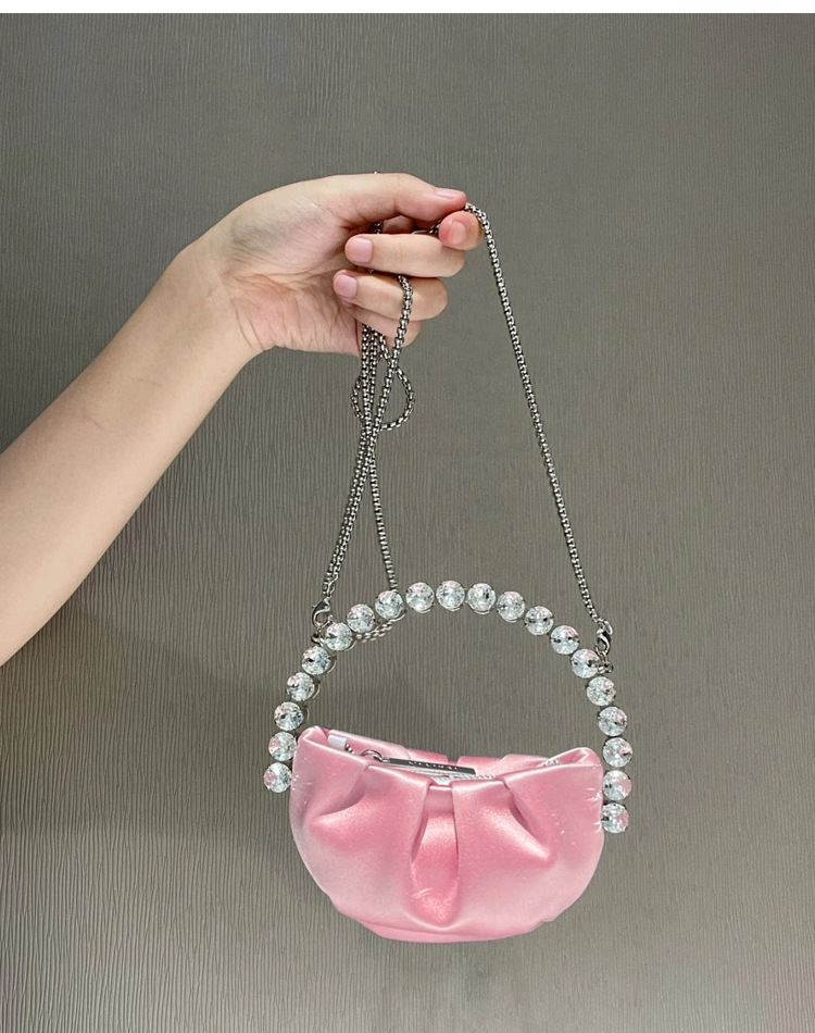 Nylon Solid Color Dumpling Shape Evening Bags display picture 3