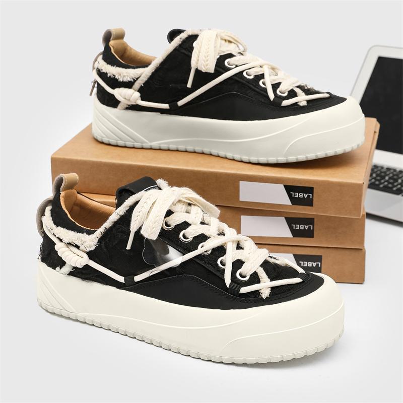Men’s Thick-soled Canvas Casual Sneakers For Summer Walking_voghion.com