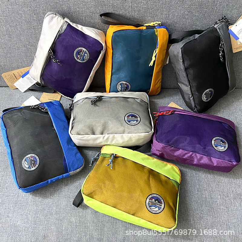 Contrast Color Messenger Bag, Travel and Business Trip Toiletry Bag, Commuting Storage Bag, Outdoor Sports Waterproof Cosmetic Bag, Universal