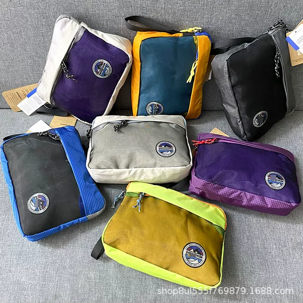 Contrast Color Messenger Bag, Travel and Business Trip Toiletry Bag, Commuting Storage Bag, Outdoor Sports Waterproof Cosmetic Bag, Universal