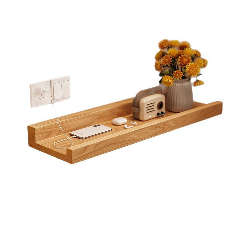 Estante de pared de madera maciza, reemplazo de la mesita de noche del dormitorio, estante decorativo colgante de pared, soporte de exhibición, sentido avanzado