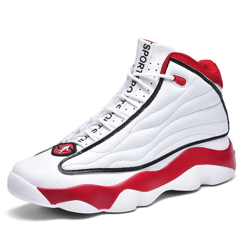 Comercio exterior transfronterizo nuevos zapatos de los hombres zapatos de baloncesto botas de combate de los hombres zapatillas de deporte deportivas altas zapatillas de moda juvenil estudiante