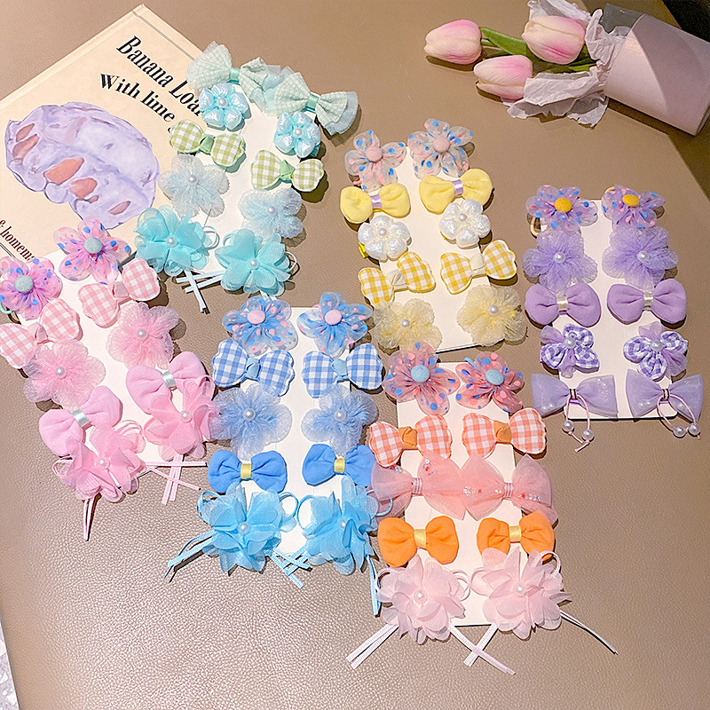 Pasadores de Pelo para Niñas, Primavera-Verano, con Lazo de Hada y Flores, Accesorios para el Cabello, Lindos y Dulces
