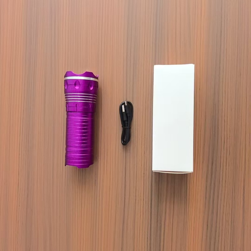 インフィニティ頂点夜釣り特別な青色光ランプ 10 ワット 4 光源調整可能な焦点と調光 USB 充電式夜釣りランプ紫色の光|undefined