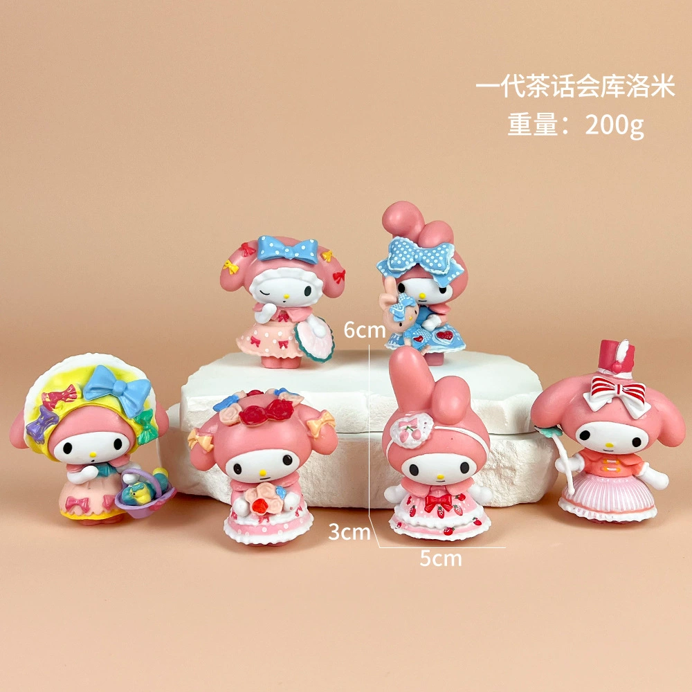 Sanrio Слепой предсказания партии Kuromi Melati Wolberry Killer Anime Doll Model Play Tide Play