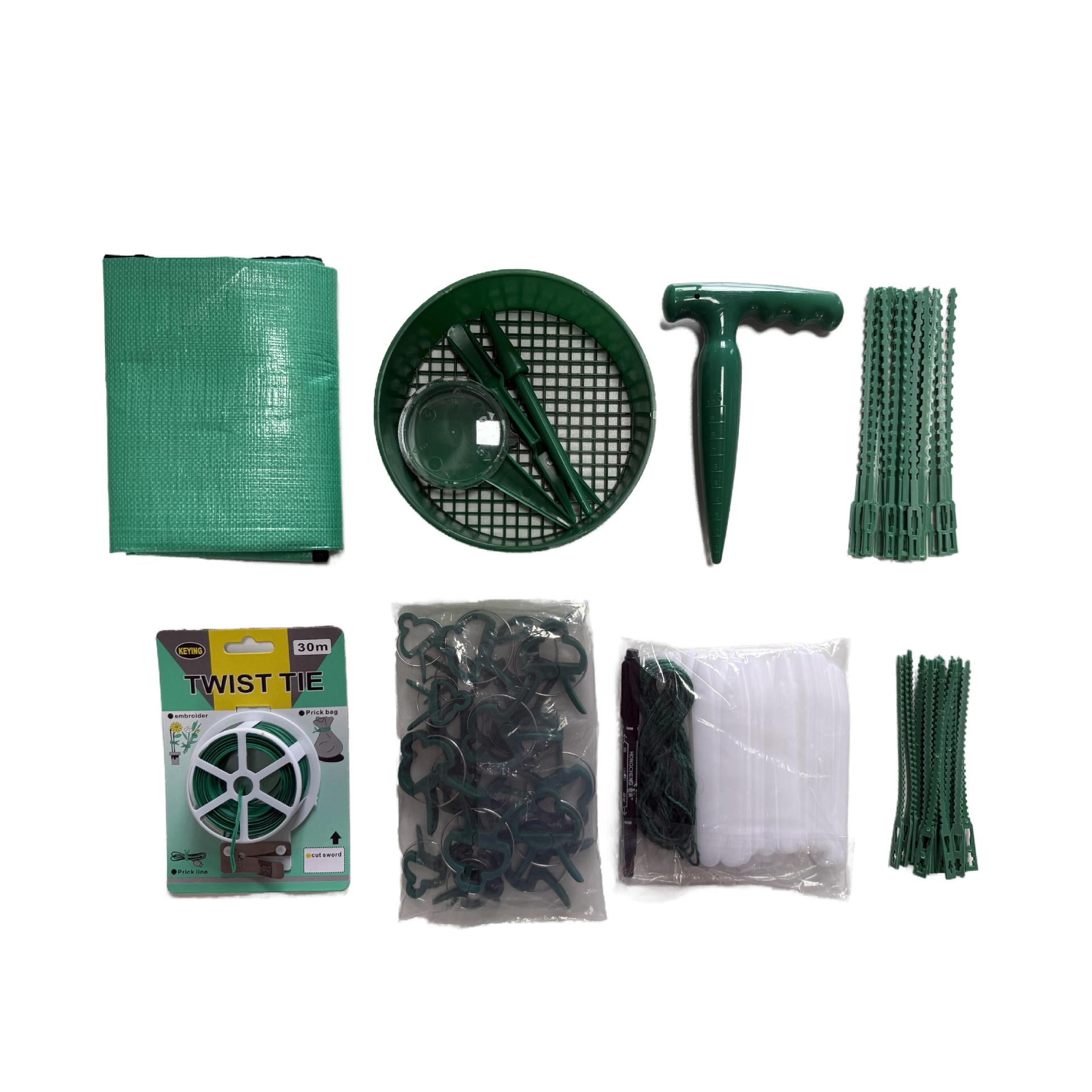 크로스보더 가드닝 타이 세트, 식물 라벨 세트, 다육 도구 커팅 및 타이 라인, 장미 덩굴 식물 고정 로프