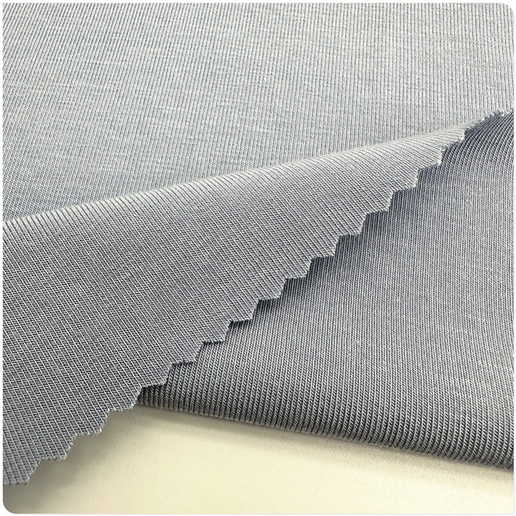 供应针织双面罗纹 高弹力双面布莫代尔螺纹爽滑打底衫T恤面料新