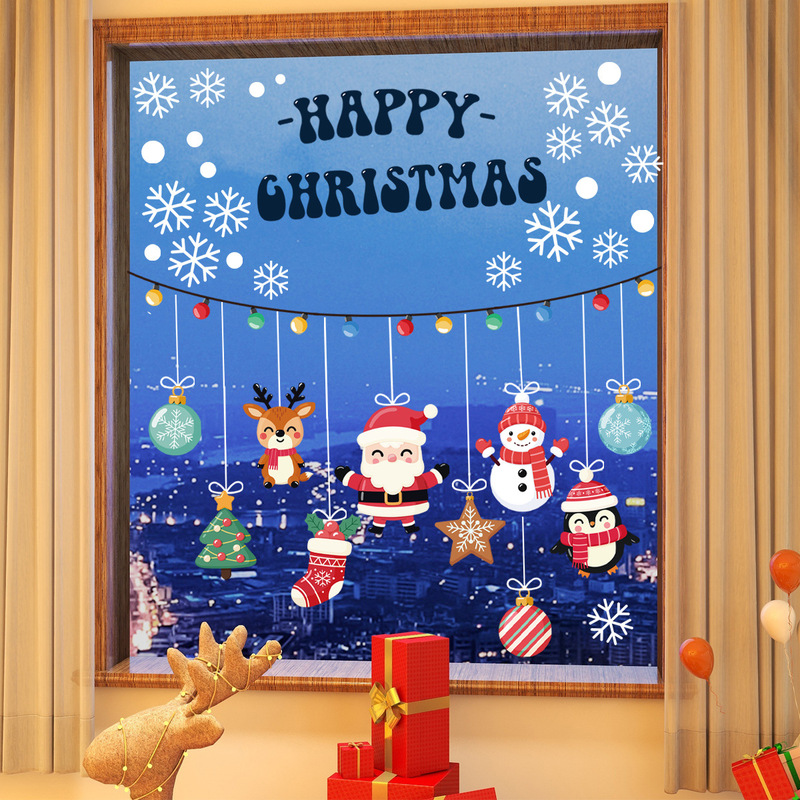 Chuanhao Amazon クロスボーダー クリスマス パーティー デコレーション サンタ クロス チャーム メリー クリスマス ステッカー|undefined