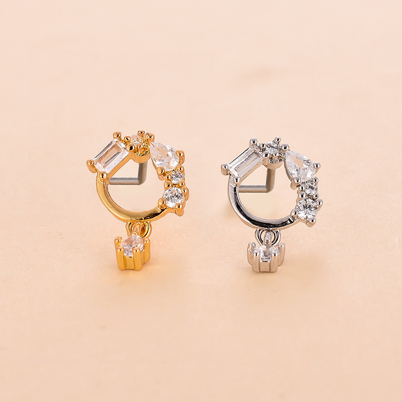 Fashion Star Metal Plating Zircon Nose Studs 1 Piece display picture 15