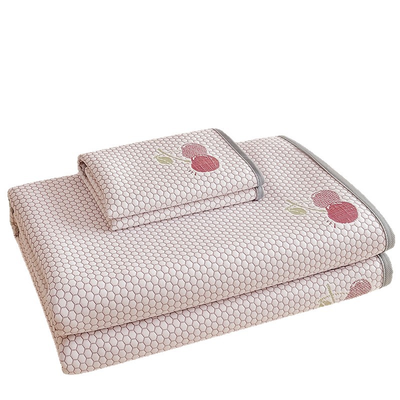 Verano frío seda de frijoles de frijoles de hielo alfombra de verano aire acondicionado lavadible alfombra suave dormitorio de estudiantes alfombra plegable