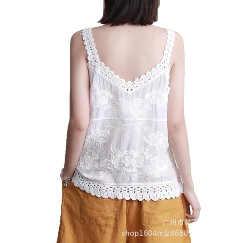 Sweet Lace Bralette Backless Tank Top for Women, Summer Loose Simple Camisole Shirt, Sleeveless Top for Layering