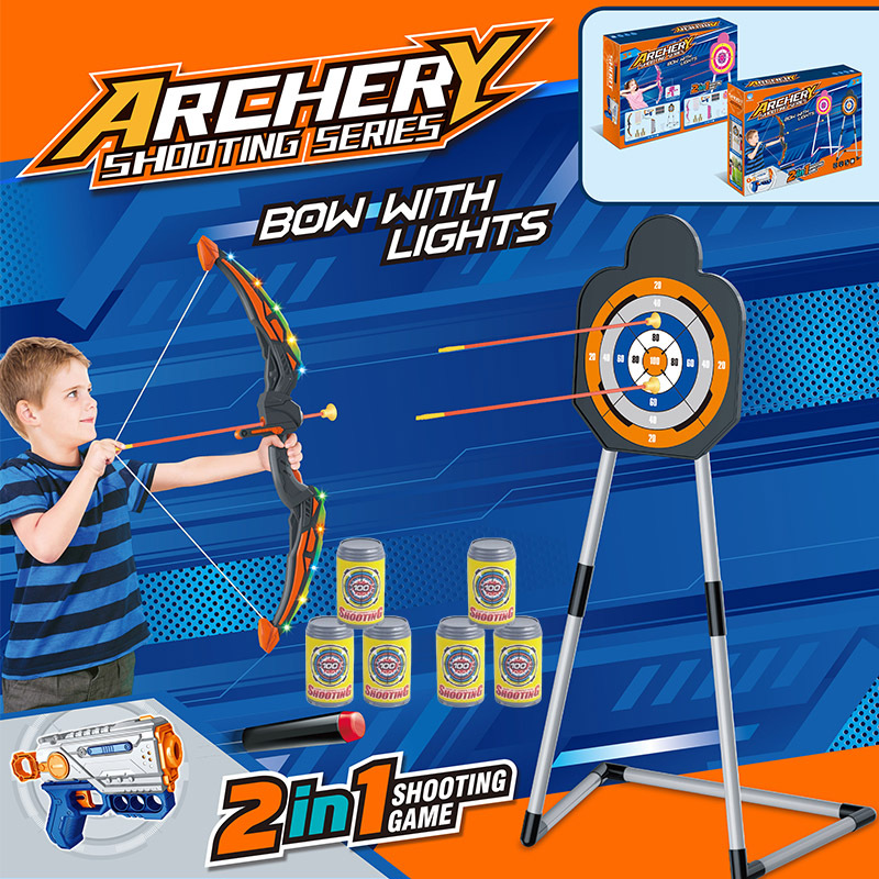 Transfronterizo 2 en 1 arco y flecha, arco luminoso