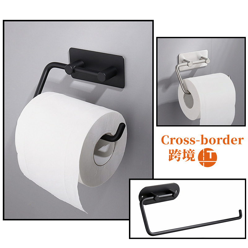 304 Stainless Steel Kitchen Paper Towel Holder Bathroom Wall-Mounted Roll Paper Holder Toilet Paper Holder Tissue Holder
