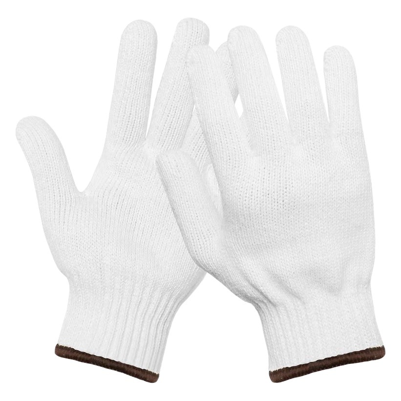 Labor protection gloves construction site work wear-resistant cotton thread white nylon work non-sli