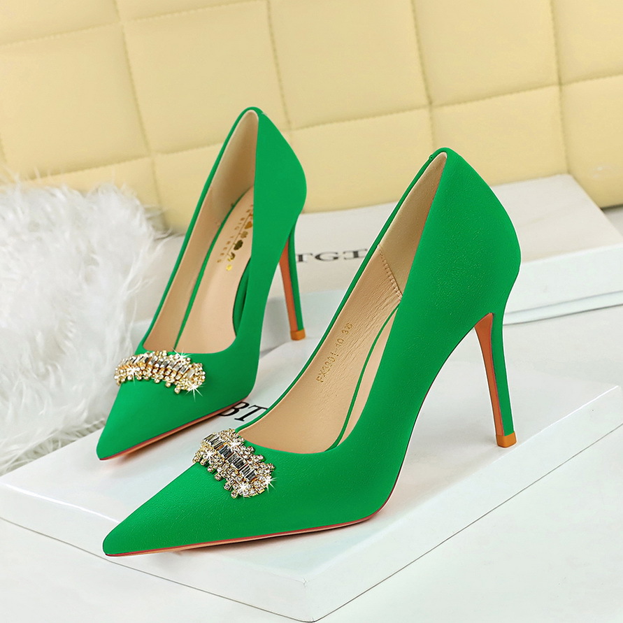 3391-K31 European American Style Fashionable Simple High-heeled Shoes With Thin Ultra-high Heels, Shallow Mouth, Pointed_vogvips.com