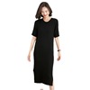 Temperament V-neck split knitted dress