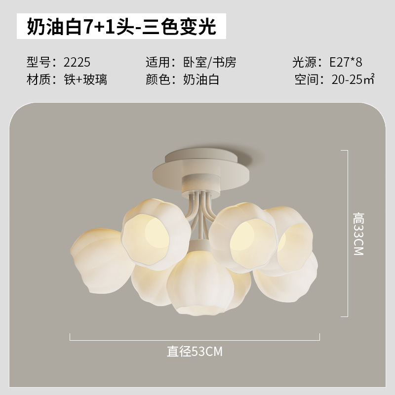 풀 스펙트럼·눈 보호 크림 화이트-8 헤드-3색 조광 16W/헤드