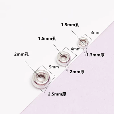 S925 Sterling Silver Wheel Spacer Zərgərlik ara hissələri