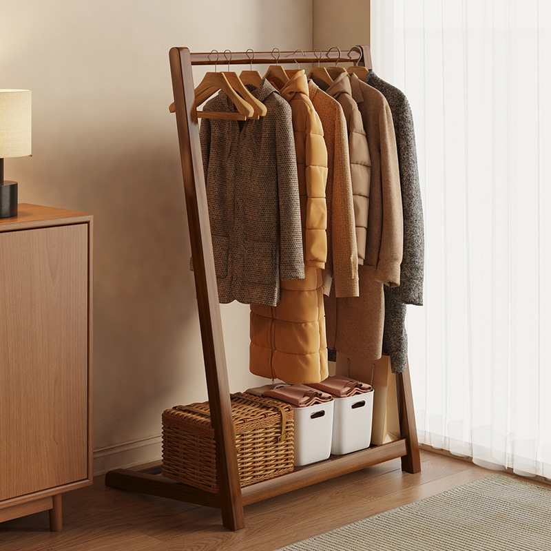 Clothes Rack Floor-Standing Bedroom Clothes Hanger Small Drying Rack Simple Bedside Indoor Home Dormitory Temporary Clothes Rack