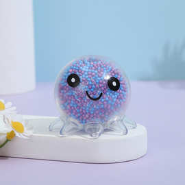 跨境热卖带灯发光章鱼捏捏乐 八爪鱼发泄减压空气球TPR玩具批发