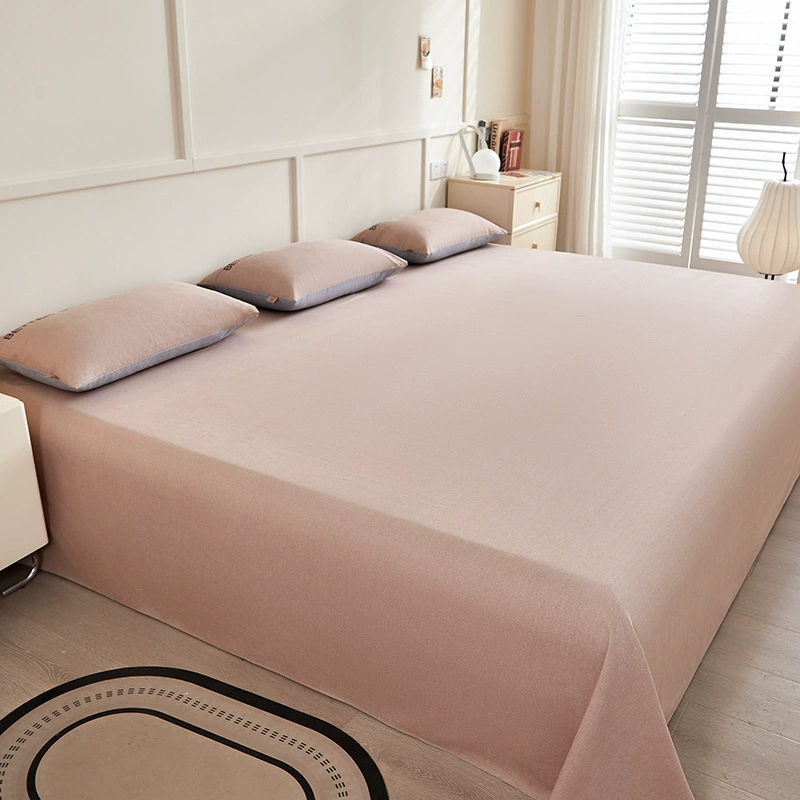 2024 новые шлифовальные простыни для дополнительной кровати Размер простыни для кожи Чистая хлопчатобумажная кровать сплошной цвет толстых простыней оптом