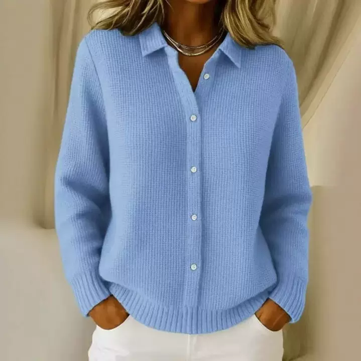 2025跨境秋冬季亚马逊独立站欧美纯色印花宽松长袖衬衫女装