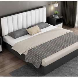 特价清仓双人床1.8x2米板式床单人床1.5m家用实木床1.2米出租房床